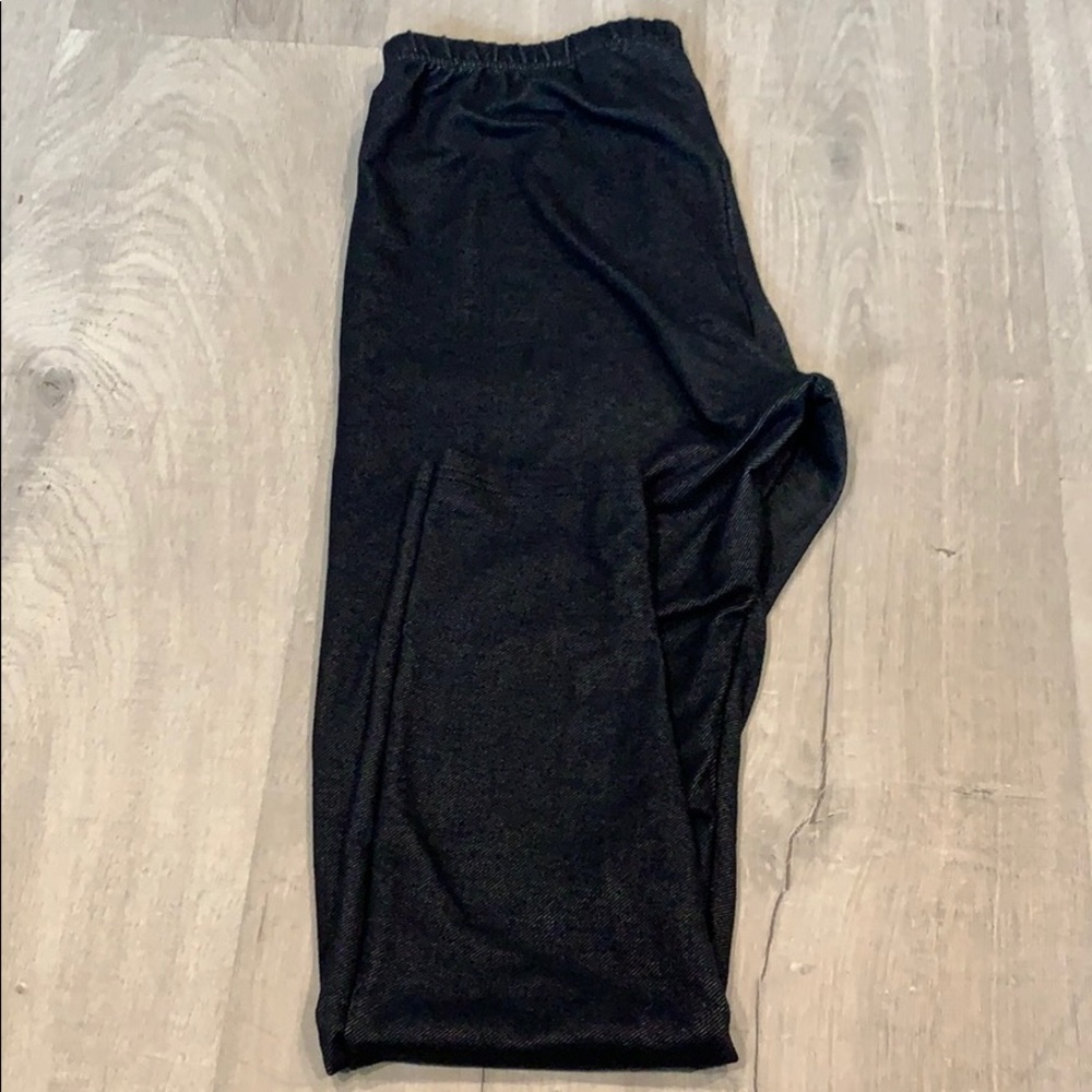 Stretch leggings L black and grey